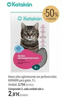 Katakán - Arena Ultra Aglomerante Con Perfume Talco Para Gatos
