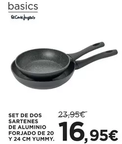 El Corte Inglés - Set De Dos Sartenes De Aluminio Forjado De 20 Y 24 Cm Yummy