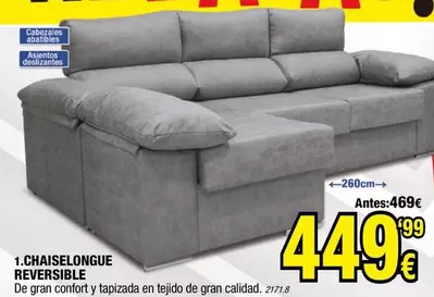 Confort - Chaiselongue Reversible