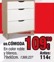 Blanco - Comoda En Color Roble Y