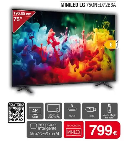 LG - Miniled 75qned72b6a