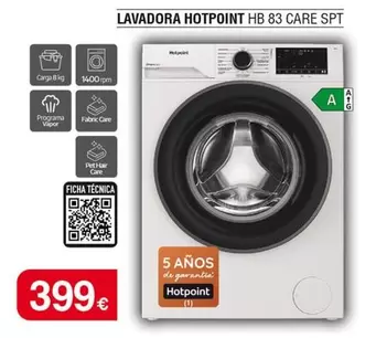 Hotpoint - Lavadora Hb 83 Care Spt