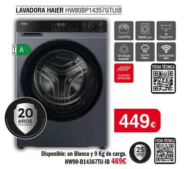 Haier - Lavadora Hw80bp14357gtubi
