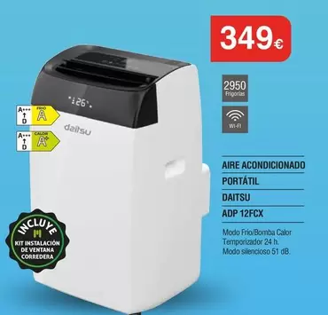 Daitsu - Acondicionado Portátil Adp 12fcx