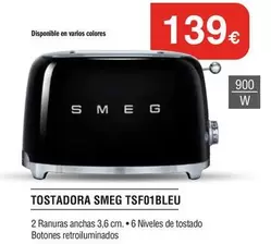 smeg - Tostadora Tsf01bleu