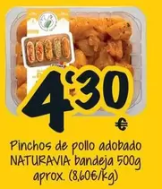 Natura - Pinchos De Pollo Adobado Bandeja 500g