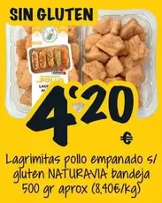 Natura - Lagrimitas Pollo Empanado S/ Gluten Bandeja