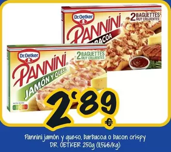 Dr Oetker - Pannini Jamon Y Queso, Barbacoa O Bacon Crispy