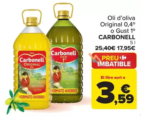 Carbonell - Aceite De Oliva Original 0,4º O Sabor 1º  