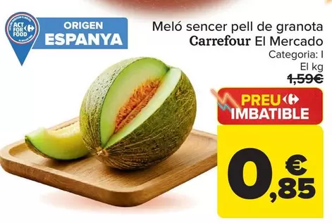 Carrefour El Mercado - Melón Entero Piel De Sapo 