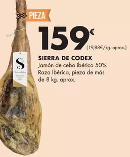 Sierra De Codex - Jamón De Cebo Ibérico 50% Raza Ibérica