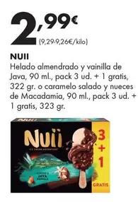 Nuii - Helado Almendrado Y Vainilla De Java O Caramelo Salado Y Nueces De Macadamia