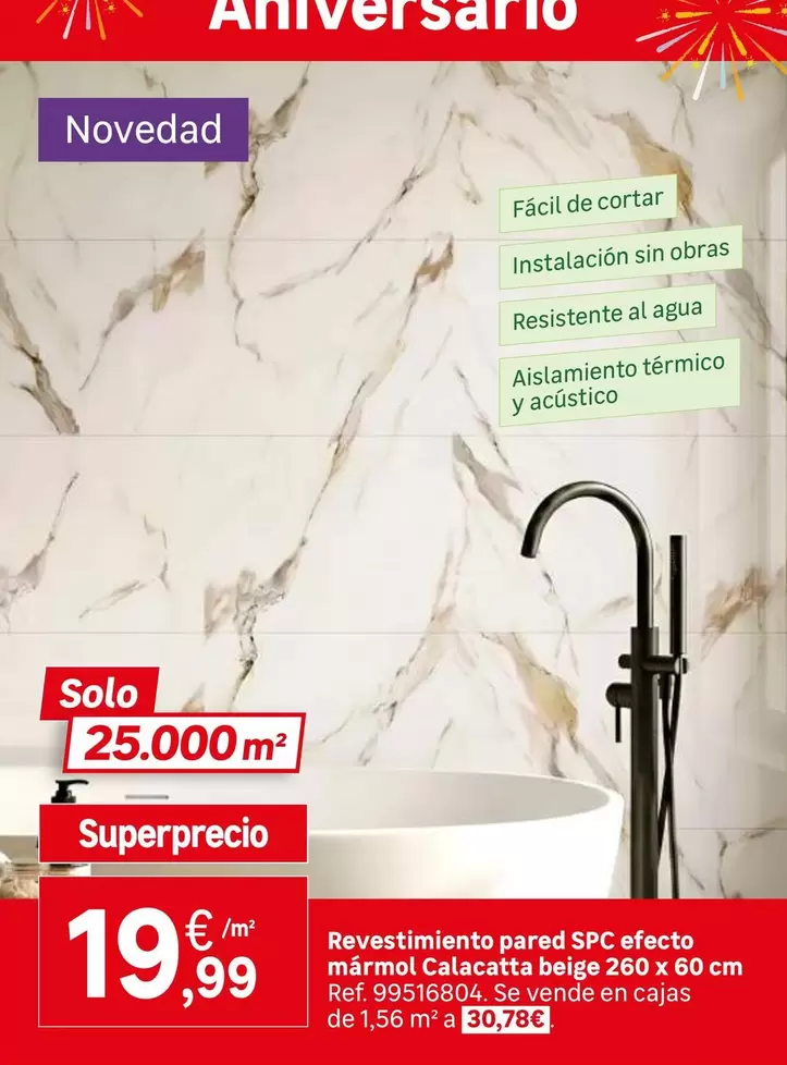 Solo - Revestimiento Pared Spc Efecto Marimol