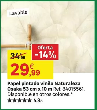 Osaka - Papel Pintado Vinilo Naturaleza 53 Cm x 10 M