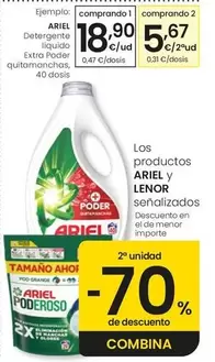 Ariel - Detergente Liquido Extra Poder Quitamanchas