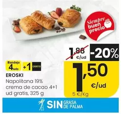 Eroski - Napolitana 19% Crema De Cacao