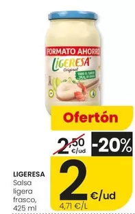 Ligeresa - Salsa Ligera Frasco