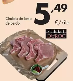 Chuleta De Lomo De Cerdo