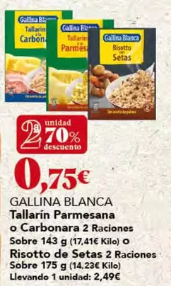 Gallina Blanca - Tallarin Parmesana O Carbonara