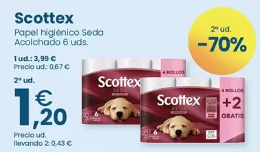 Scottex - Papel Higienico Seda Acolchado
