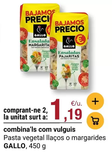 Gallo - Pasta Vegetal Llacos O Margarides
