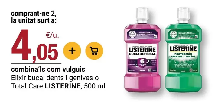Listerine - Elixir Bucal Dents I Genives O Total Care
