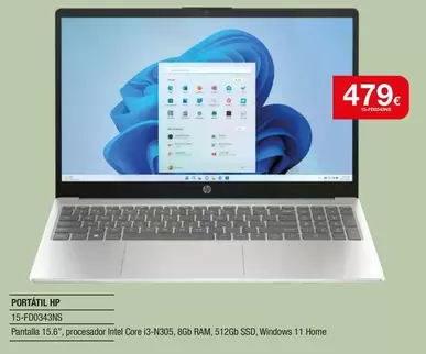 HP - Portatil 15-fdp343ns