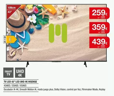 Hisense - Tv Led 43" Led Uhd 4k