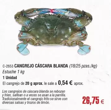 Cangrejo Cascara Blanda