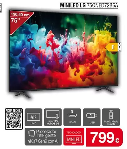LG - Miniled 75qned72b6a