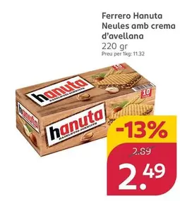 Ferrero - Hanuta Neules Amb Crema D'Avellana