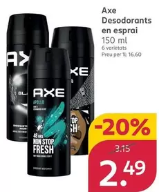 Axe - Desodorants En Esprai