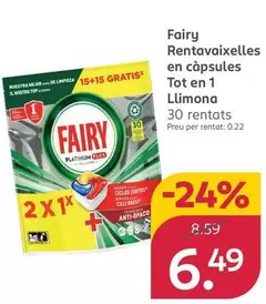 Fairy - Rentavaixelles En Capsules Tot En 1 Llimona