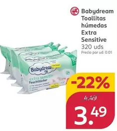 Babydream - Toallitas Humedas Extra Sensitive