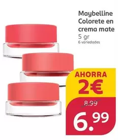 Maybelline - Colorete En Crema Mate