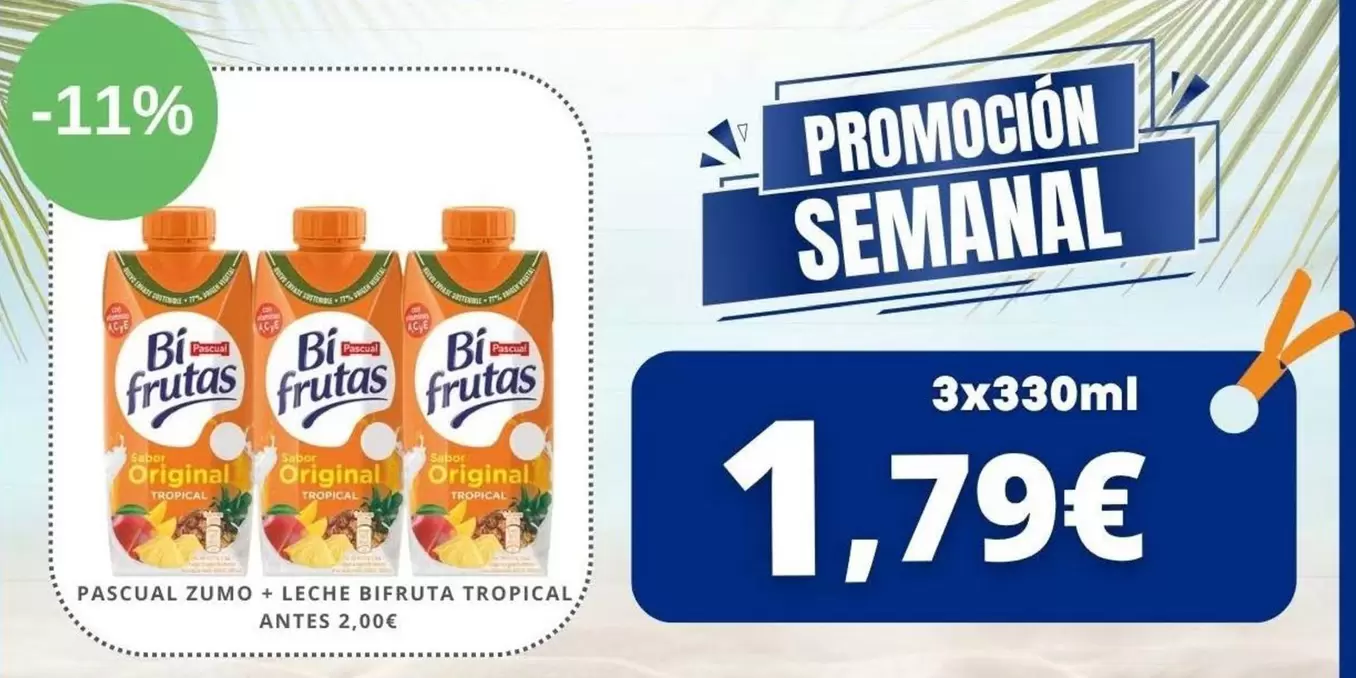 Bifrutas - Pascual Zumo + Leche Bifruta Tropical