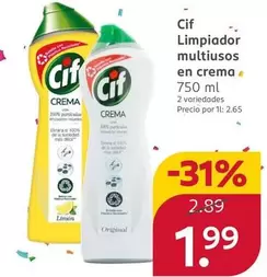Cif - Limpiador Multiusos En Crema