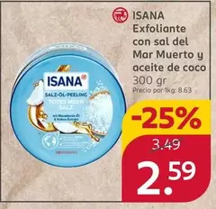 Isana - Exfoliante Con Sal Del Mar Muerto Y Aceite De Coco