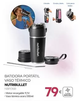 Nutribullet - Batidora Portatil Vaso Térmico