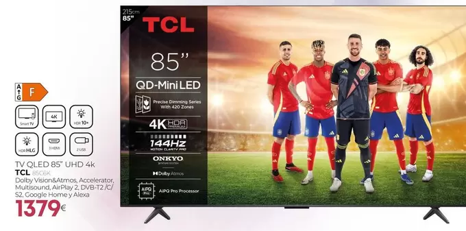 TCL - Tv Qled 85" Uhd 4k