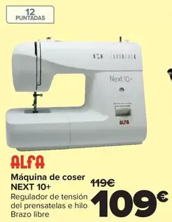 Alfa - Máquina De Coser Next 10+
