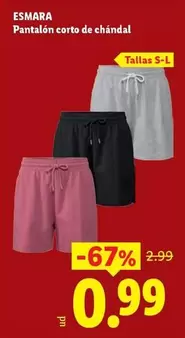 Esmara - Pantalon Corto De Chandal