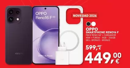 OPPO - Smartphone Reno16 F