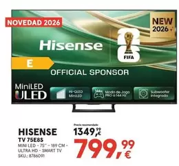 Hisense - Tv 75e8s