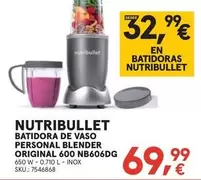 Nutribullet - Batidora De Vaso Personal Blender Original 600 Nb606dg