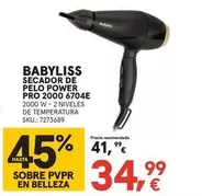 Babyliss - Secador De Pelo Power Pro 2000 6704e