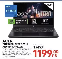 Acer - Portátil Nitro V 15 ANV15-52-78ZJE