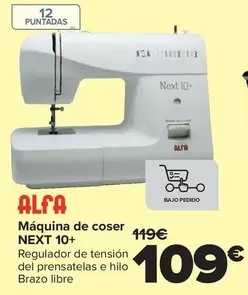 Alfa - Máquina De Coser Next 10+