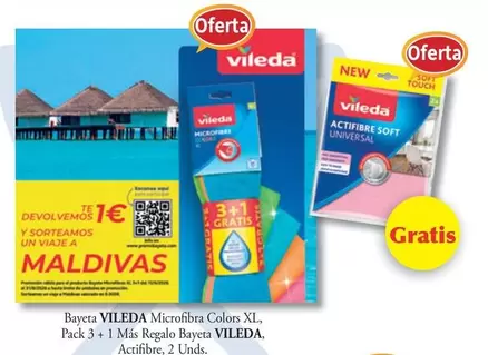 Vileda - Bayeta Microfibra Colors XL, Bayeta Actifibre
