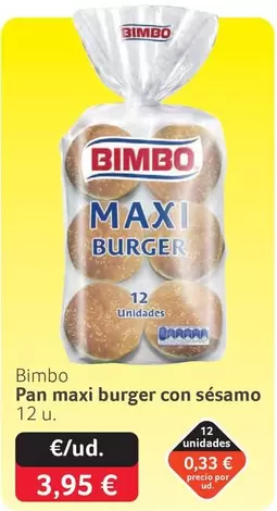 Bimbo - Pan Maxi Burger Con Sesamo